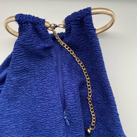 ELIZA J BLUE SPARKLY DRESS. PRE-OWNED. SIZE 4. - Picture 7 of 11